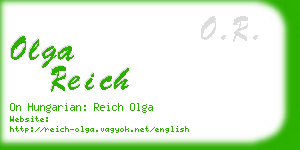 olga reich business card